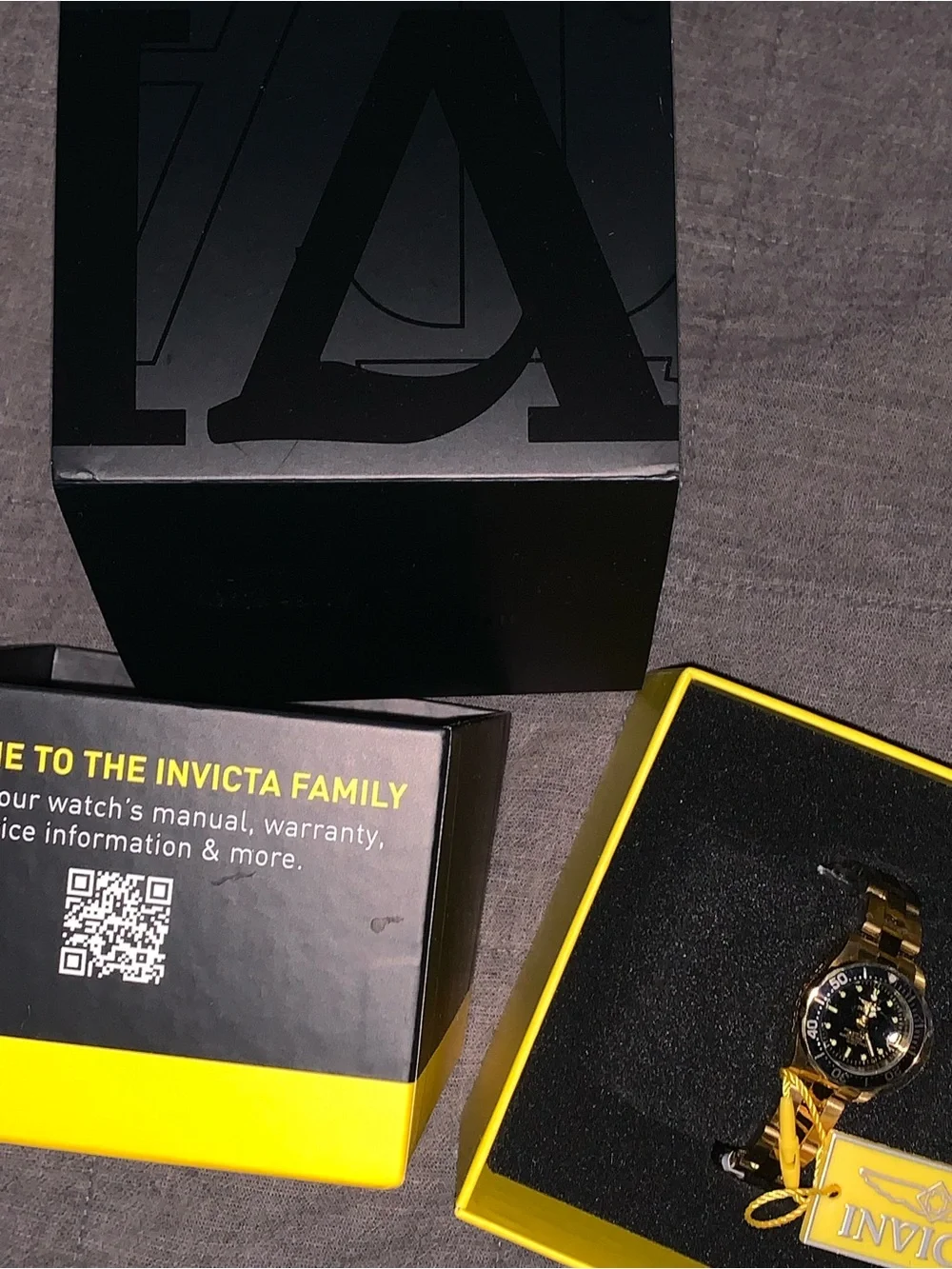 Invicta Gold-Tone Women's Bracelet Watch with Black Dial